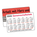 W124 Scheckkartenkalender 2025 - 500 Stück inklusive Druck 125,-- / 1.000 Stück 170,--